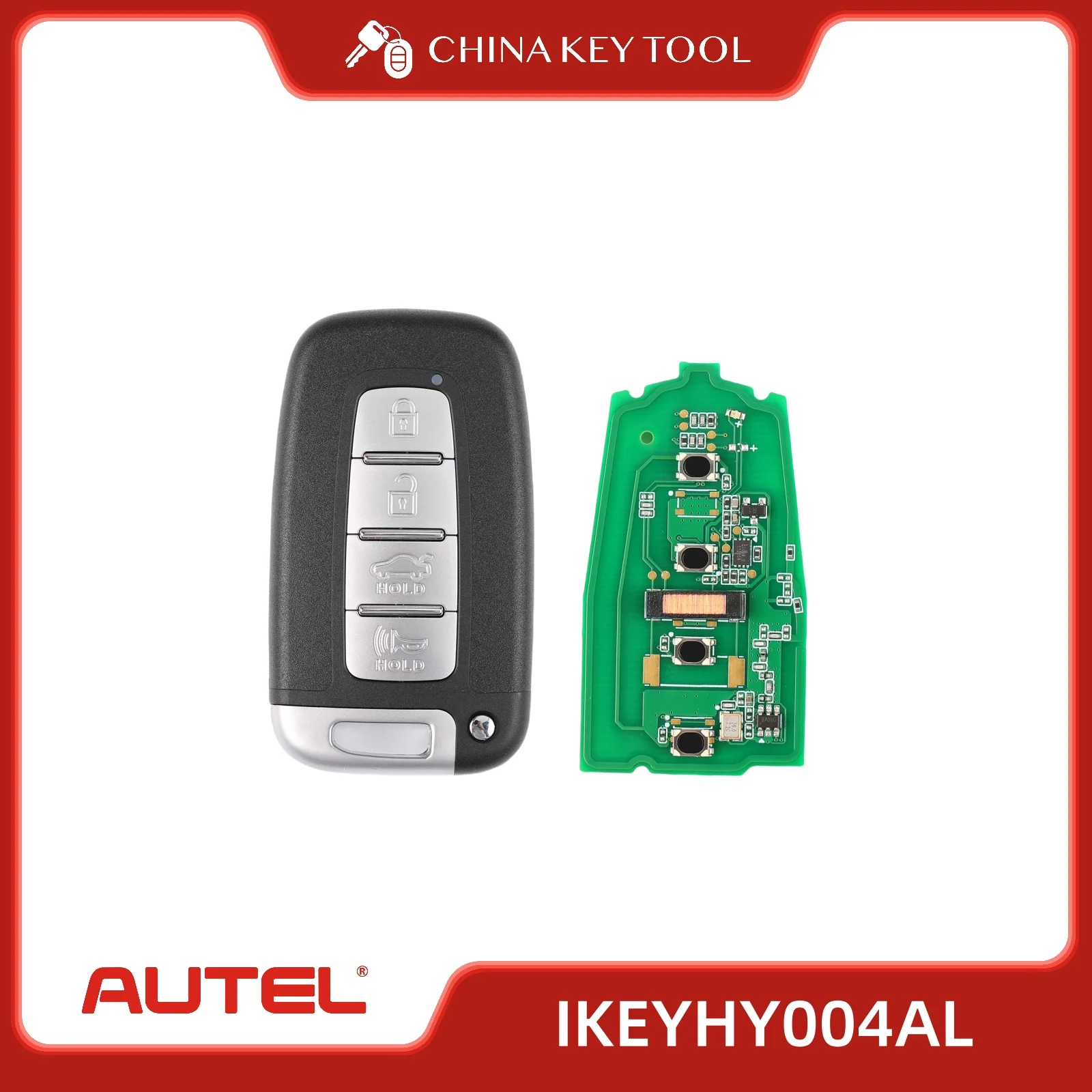 

1 шт. Autel IKEYHY004AL HY004AL универсальный смарт-ключ 4 кнопки для Hyundai для смарт-ключа Autel для KM100 IM508 IM608 KM100E