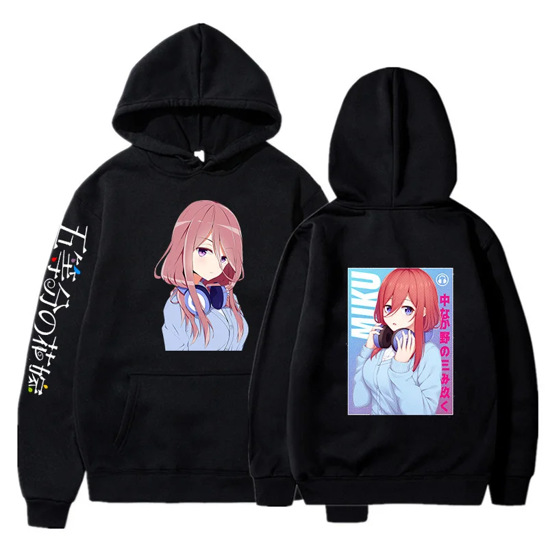 

Miku Nakano hoodie Women Hooded The Quintessential Quintuplets Sweatshirt Long Sleeve Unisex Harajuku Autumn winter Streetwear