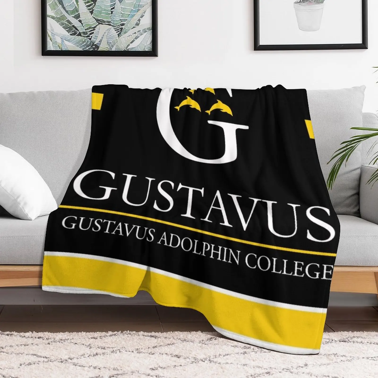 Одеяло для колледжа Gustavus Adolphin идеи подарков на день Святого Валентина большие