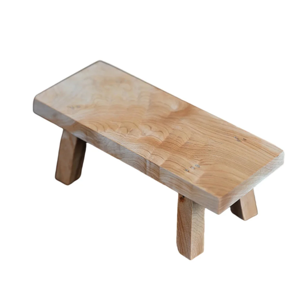 

Wood Gardening Stool Crafts Toddlers Wood Flowerpot Stand House Plants Small Bench Decoration Tray Rustic Wooden Stool