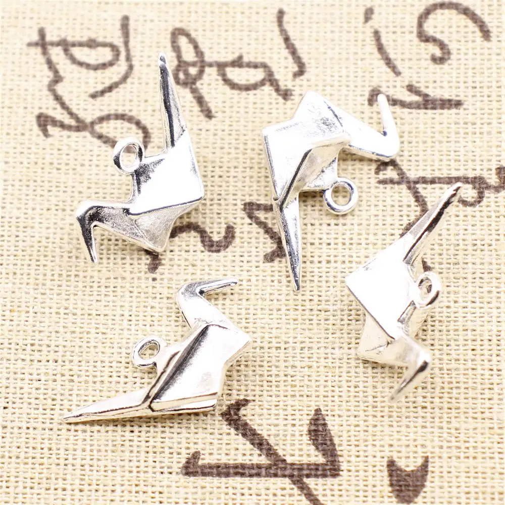 

Accessori Origami Crane Jewelri Charm Women Pendant 18x26mm 4 Pieces