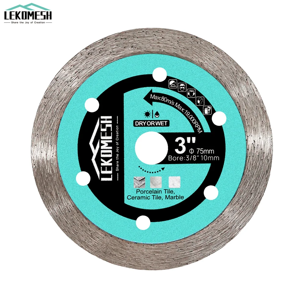 LEKOMESH диаметром 75 мм алмазный отрезной диск 1/2/3/5 шт. режущий керамический фарфоровый плитка мрамор циркулярная пила 3 дюйма мини-резак