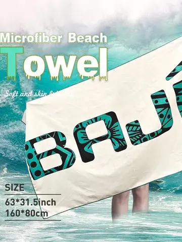 WAVEBOHA Быстросохнущее пляжное полотенце из микрофибры