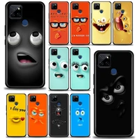 cute funny faces art for realme c1 c2 c21y c25 c12 case soft back cover phone cases for oppo realme gt 5g gt2 neo2 coque