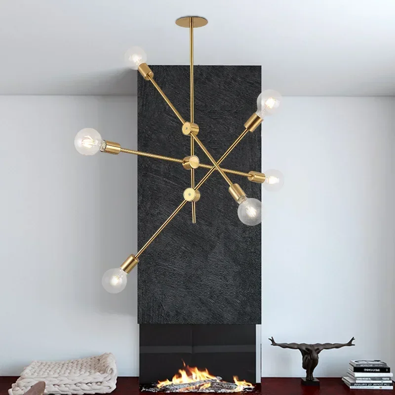 Скандинавские современные подвесные светильники с длинным столбом дизайнерские