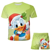 3d disneys lilo stitch print t shirt set for boys and girlsthe latest summer 2022 donald duck for kids outfitssuit for teen