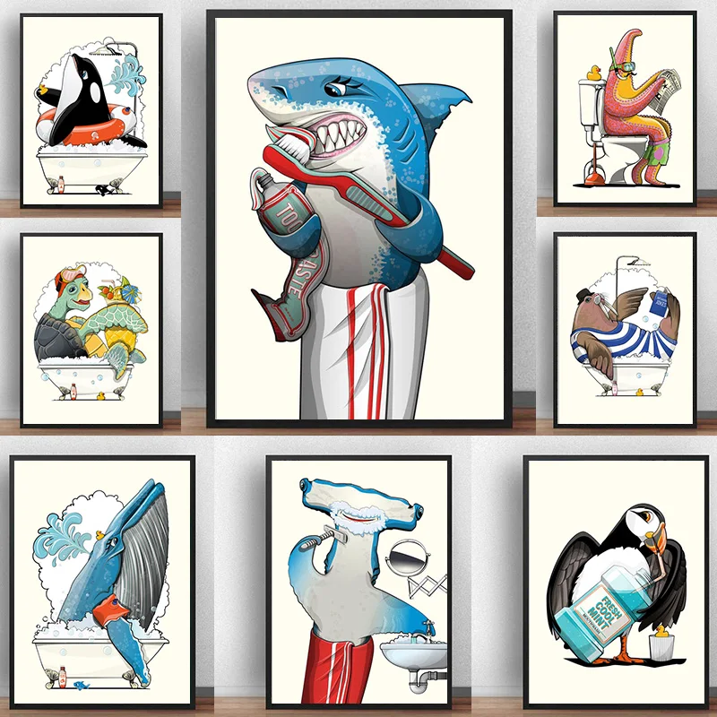 

Алмазная 5D картина "сделай сам", дельфин Акула, туалет, забавная Алмазная вышивка, мозаика, фотография гостиной, домашний декор, ручная работа, подарок