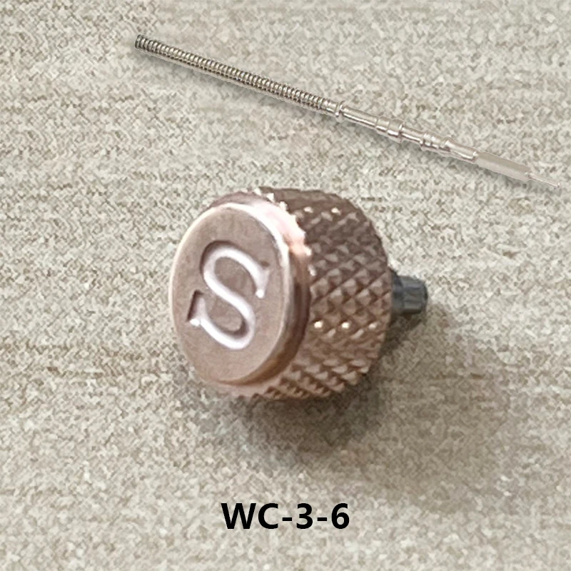 Watch Crown7mm compatible with 7S26/NH35/NH36/NH35a/NH36a/NE5/4R36/6R15 movements Fit SKX007/SKX009 Stainless Steel S Logo Crown