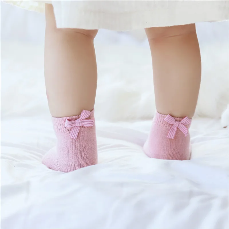 

3 Pairs Baby Girl Boy Wing Socks Lace Ruffle Bow Newborn Bebe Cheap Stuff Floor Anti Slip Sox Kids Infantil Clothes Accessories