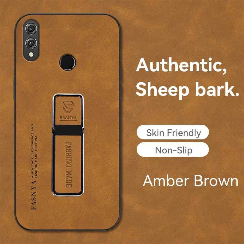 Жесткая Противоударная задняя крышка для телефона из искусственной кожи Honor 8X