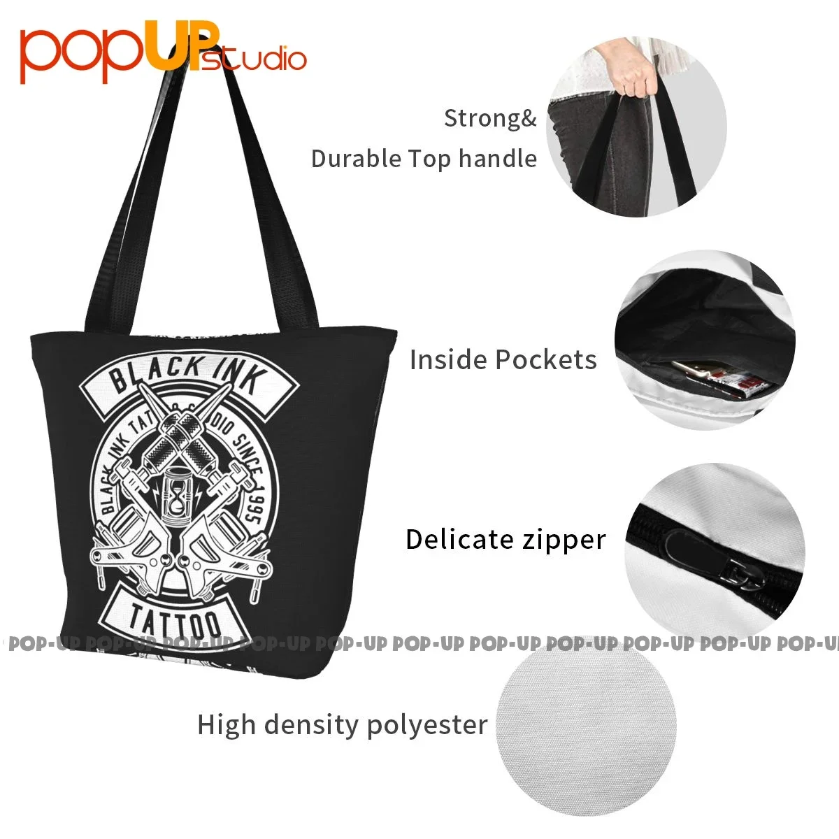 Черные чернила для тату-студии Фотосумка сумка шоппинга