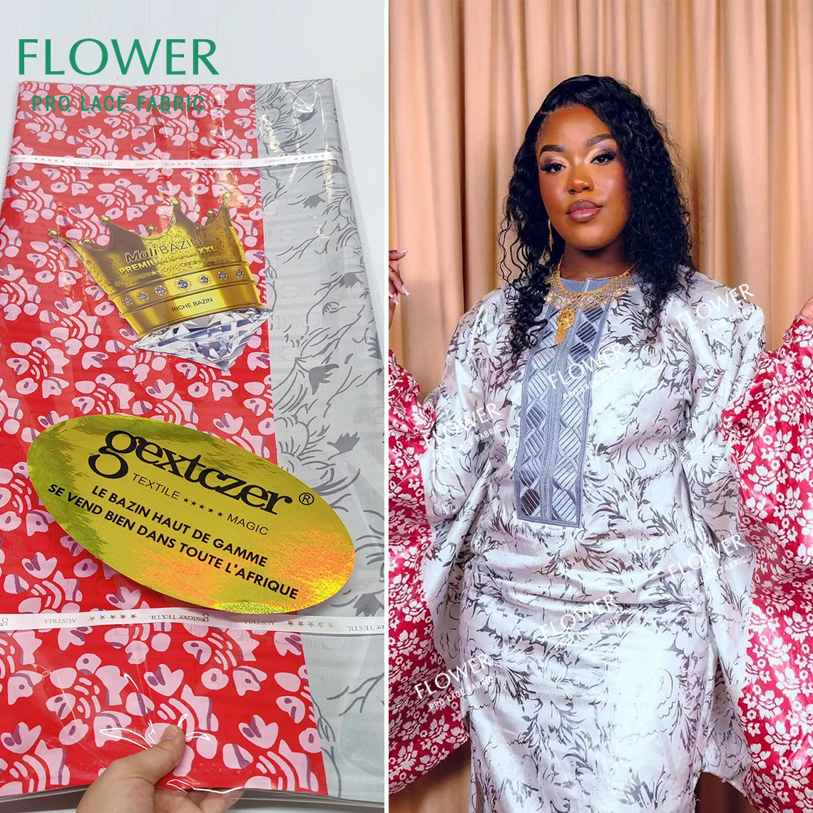 Новый нигерийский оригинальный принт базин богатый традиционная африканская