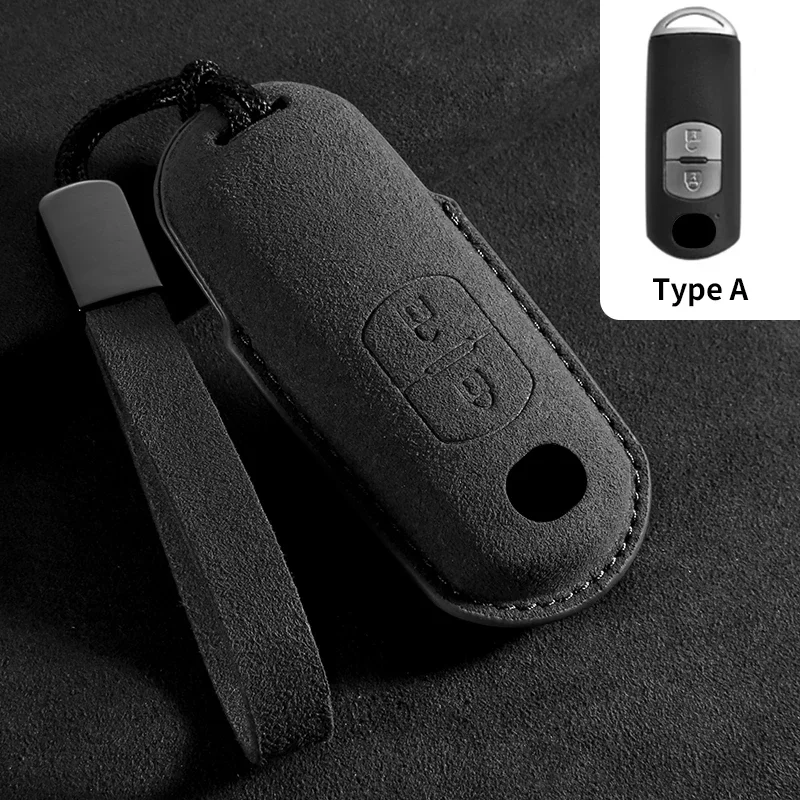 

2/3 кнопочный Автомобильный ключ с дистанционным управлением, чехол для Mazda 2, 3, 6, Axela, Atenza, чехол CX5, CX-5, CX8, CX-3, замшевый автомобильный брелок