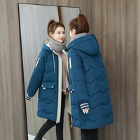 medium and long cotton padded clothes womens 2022 new winter clothes loose large cotton padded jacket bread clothes winter coat
