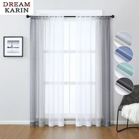 dk height 400cm gradient tulle curtains for living room bedroom organza voile sheer curtain for window treatment home drapes