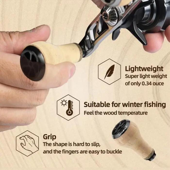 Фото Рукоятка GOMEXUS Crank Power с пробковой ручкой 27 мм для рыболовных катушек Shimano13, Daiwa, Abu Garcia, Lew's, Okuma, 100 мм №3