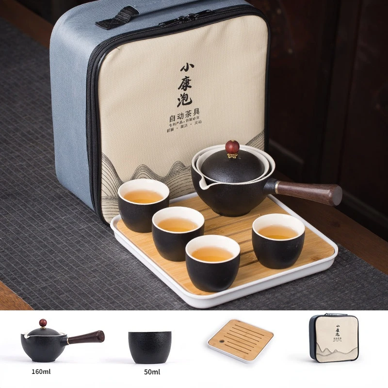 

Portable Lazy Kung Fu Tea Set Tea Cup Teapot 360 Automatic Spinning Creative Tea Making Teaware Sets Chinese Tea Ceremony Gift