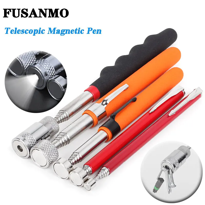 Mini Portable Telescopic Magnetic Metal Magnet Pen Light Torch Magnet Stick Part Pickup Tool Capacity for Picking Up Nut Bolt