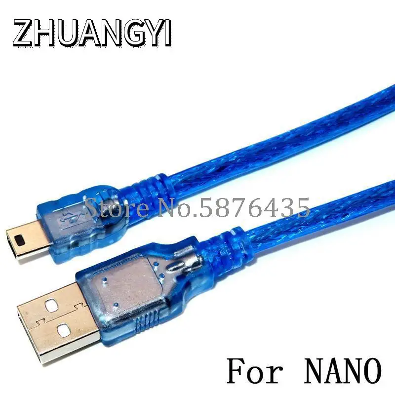 USB-кабель 30 см для Uno r3/Nano/MEGA 2560/Leonardo/Pro micro/DUE Blue высококачественный тип A USB/Mini USB/Micro