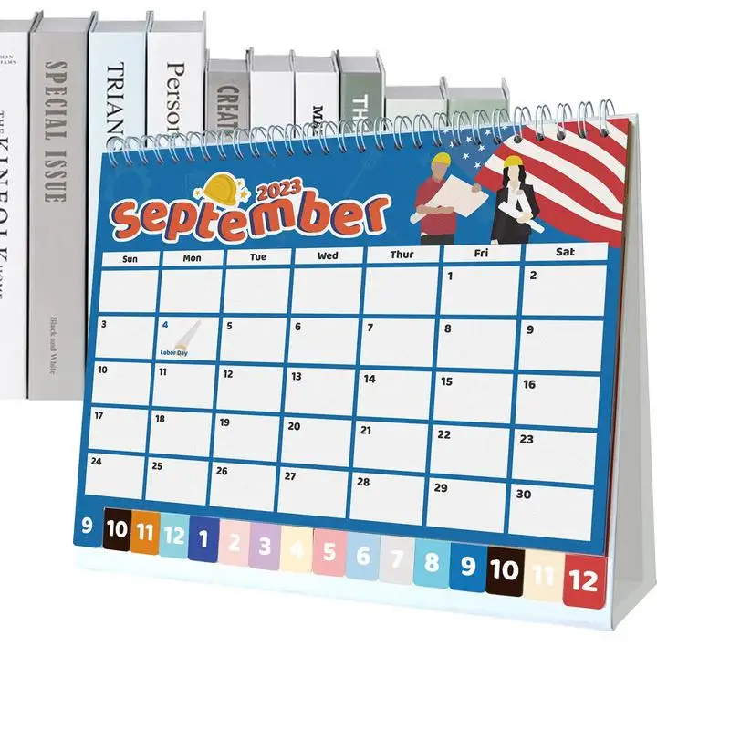 

Настольный календарь 2024, ежемесячный простой Настольный планировщик 2024, календарь, декоративные заметки, многофункциональный картон декоративное украшение-календарь для