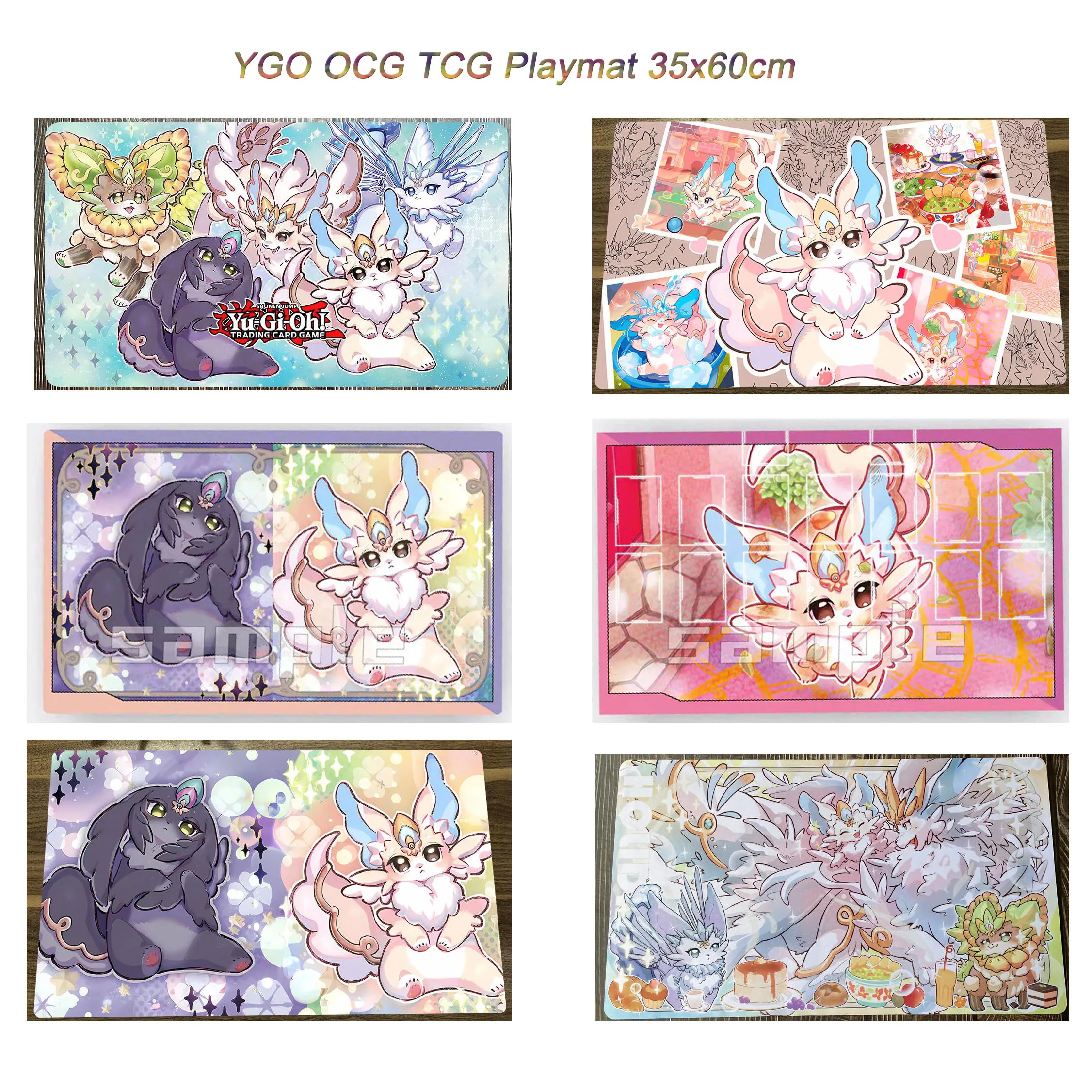 

Игровой коврик Yugioh Purrely Yu-Gi-Oh! Игровой коврик TCG OCG для торговых карт, резиновый Настольный коврик для мыши, коврик для мыши 60x35 см