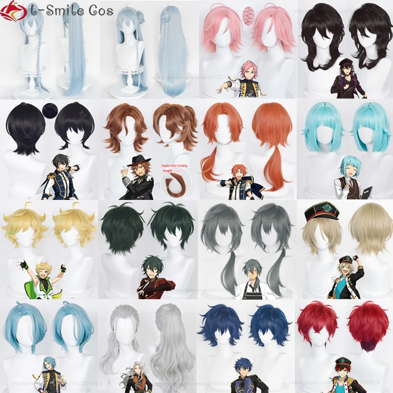 Game Ensemble Stars ES Kagehira Mika Sakuma Rei Sakuma Ritsu Hibiki Wataru Tsukinaga Leo Hakaze Kaoru Amagi Hiiro Cosplay Wigs