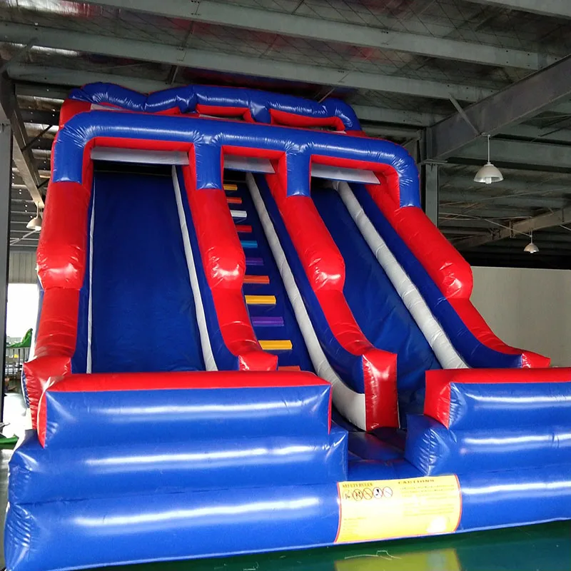 

Customized double lane inflatable land slide for sale
