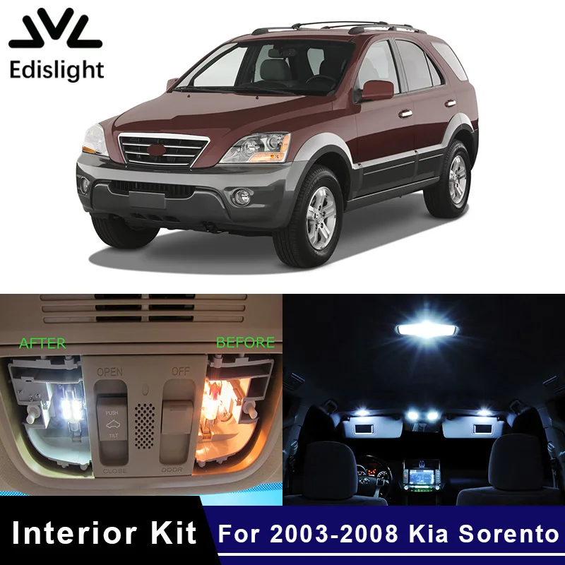 14 шт. посылка льные светодиодные лампы для салона 2003-2008 Kia Sorento |