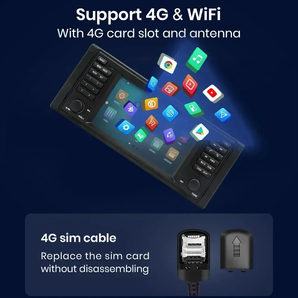 Автомобильный радиоприемник CHSTEK Android 13 Carplay для BMW X5 E53 E39 2000-2007 мультимедийная