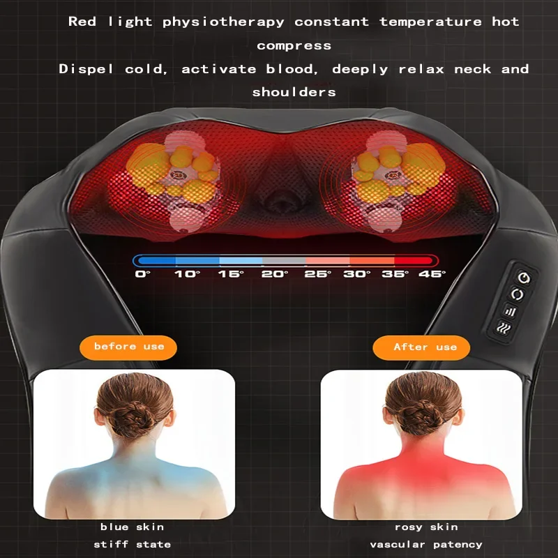 Массажер для шейного отдела позвоночника шеи спины талии плеч разминания шаль