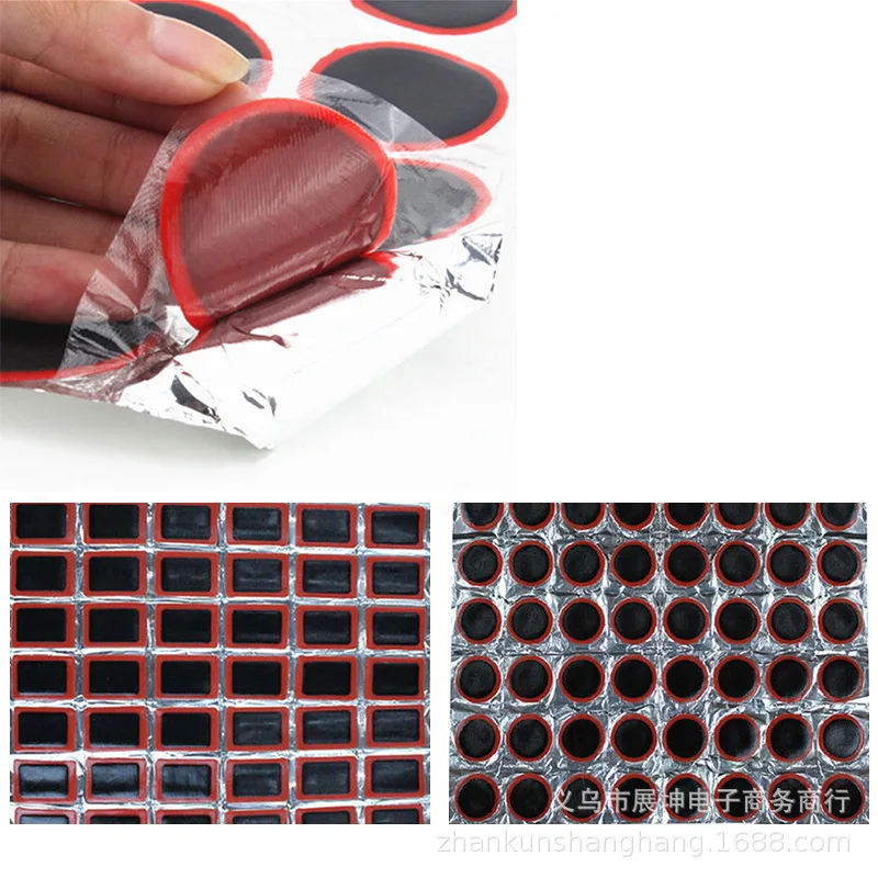 

48pcs Rubber Puncture Patches Bicycle Tire Tyre Tube Repair Cycle Patch Kit No Glue Bicycle Inner Tube Puncture Repair Tools