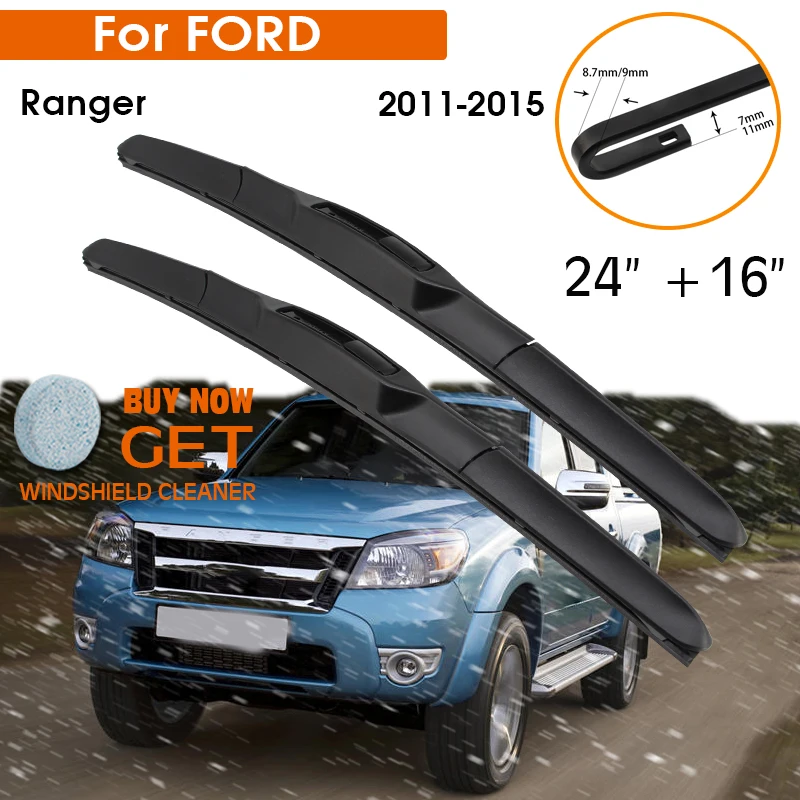 Car Wiper Blade For FORD Ranger 2011-2015 Windshield Rubber Silicon Refill Front Window Wiper 24