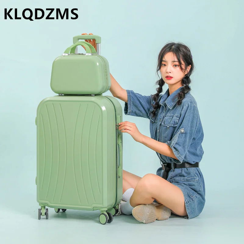 KLQDZMS New Universal Large-capacity Candy-colored 26-inch Trolley Suitcase Set Sturdy And Durable Hand Luggage Portable Handbag