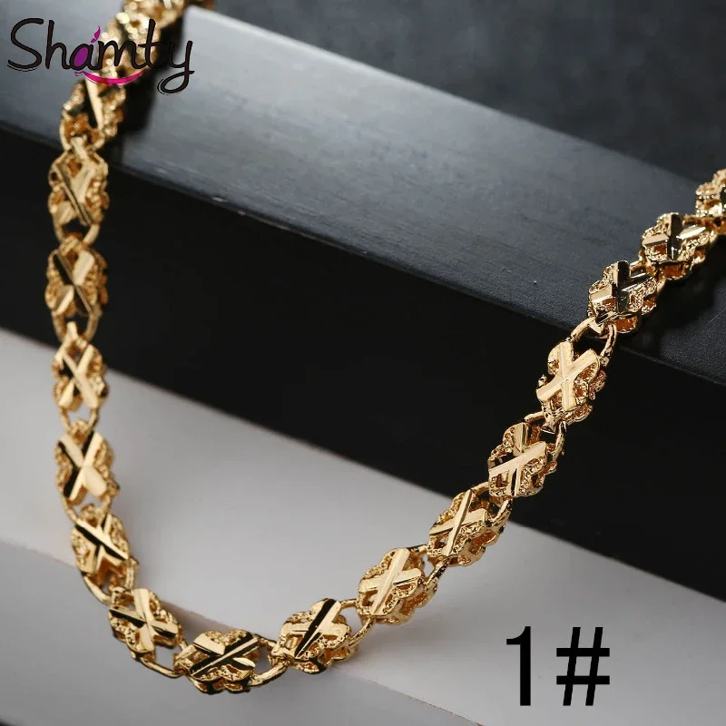 Новый Шарм-цепь Shamty ювелирные изделия из чистого золота Мужская цепочка