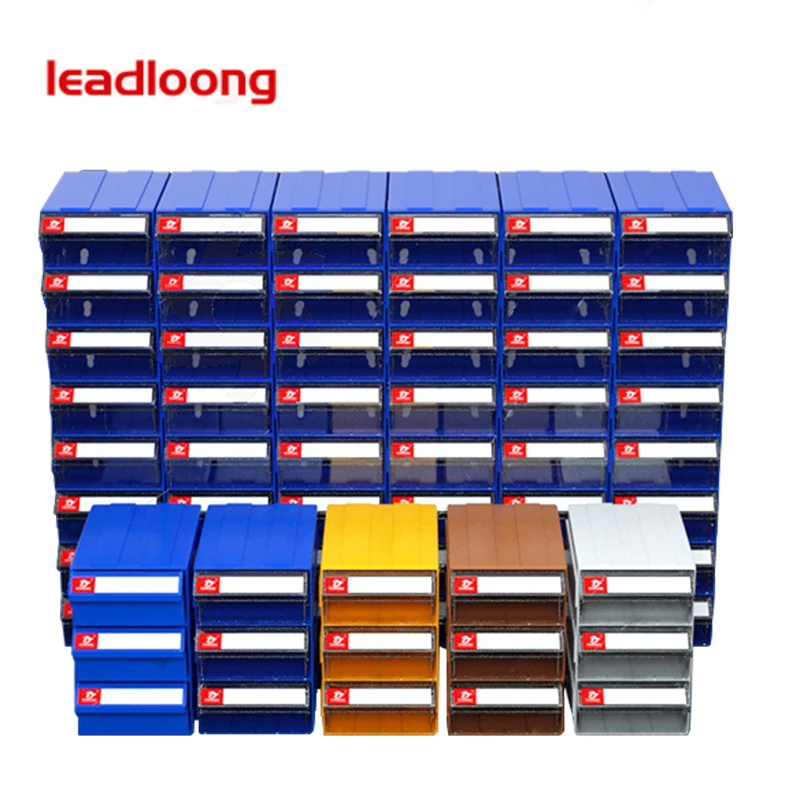 F3 4Pieces 205*135*78mm Clear Desktop Electronic Components Spare Parts Drawer Type Hardware Organizer Storage Box