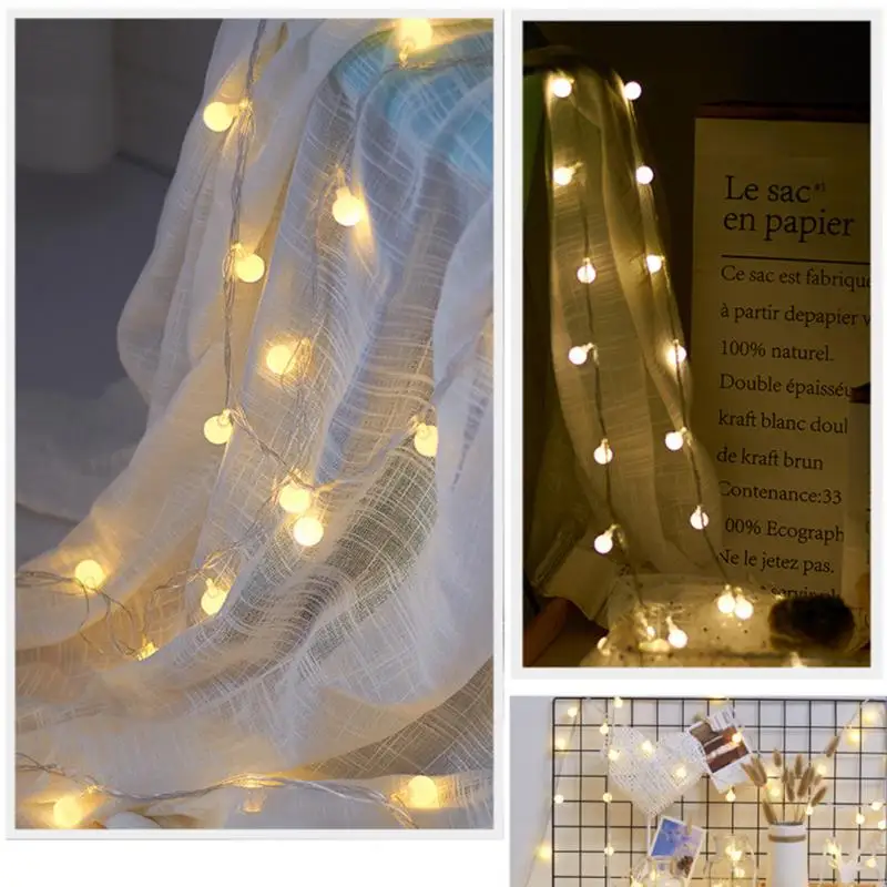 

Led String Lights Wedding Decoration Battery-operated Garland Energy-saving 20/40/80led Waterproof New Year's Garland Festoon