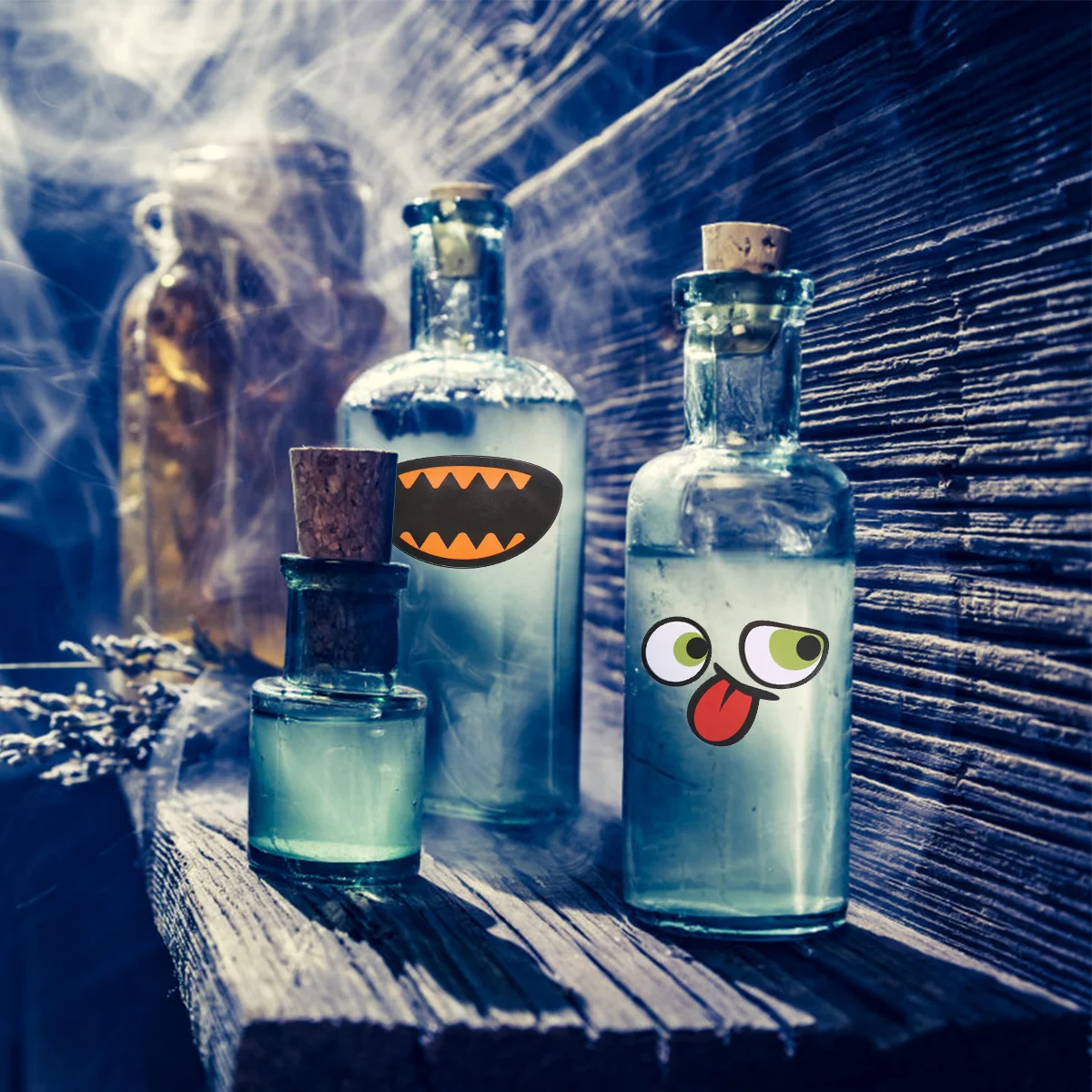 

Pumpkin Stickersdecoration Face Decorating Craft Small Trick Or Treat Fake Decal