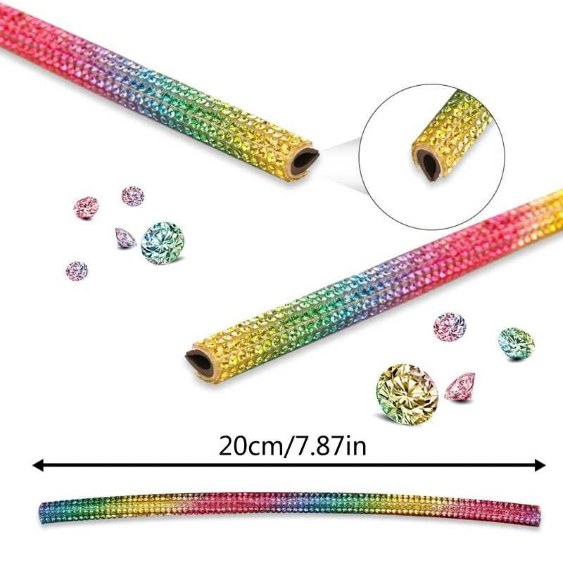 

5 Pcs Glinting 20cm Car Air Condition Vent Cover Styling Mouldings Durable Car Accessories Fit Fully Wrapped Multicolor