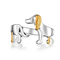 cute dachshund adjustable ring fashion jewelry 2022 trend women gifts