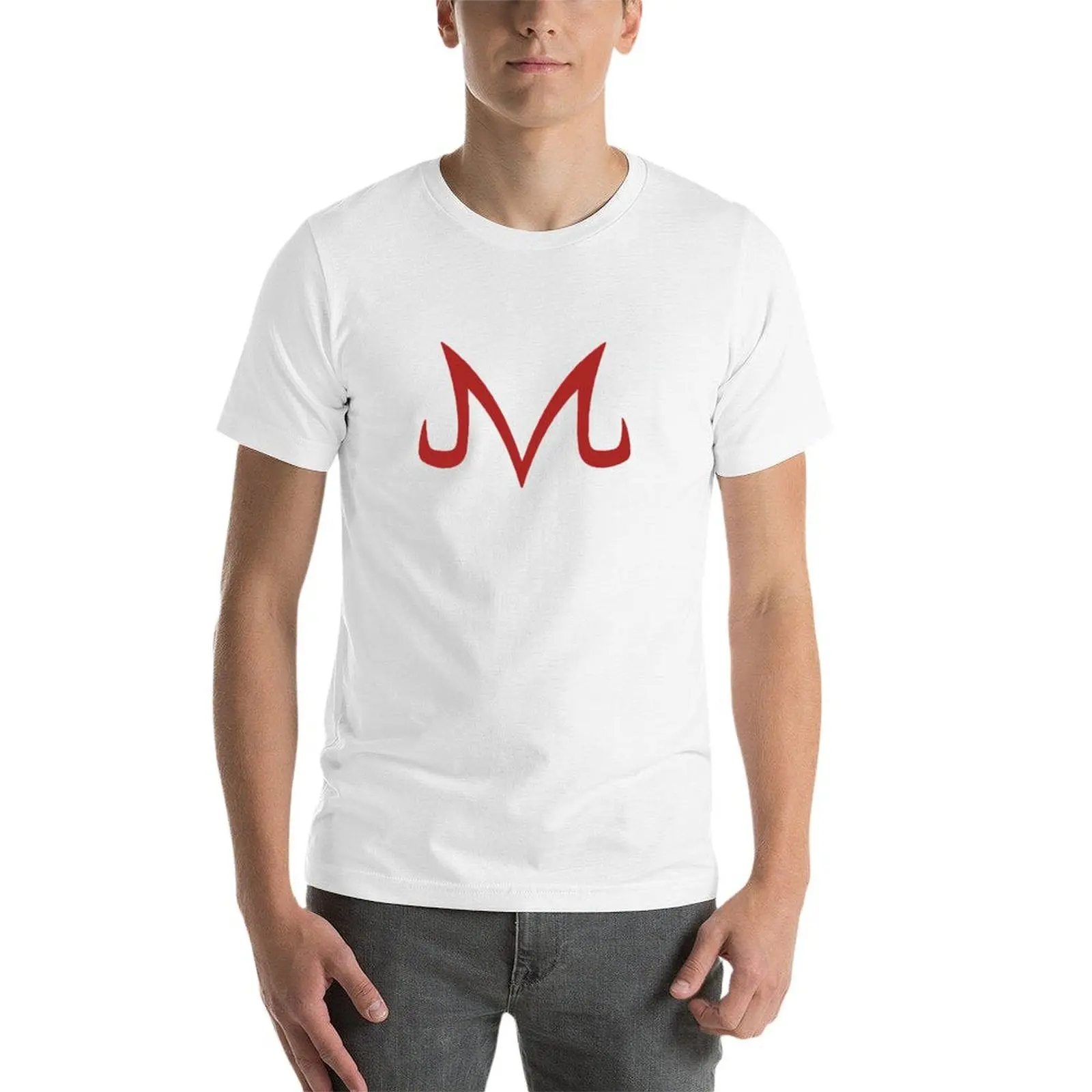 Фото Футболка MAJIN RED, мужская футболка с индивидуальным принтом, повседневная мужская футболка, мужская футболка для повседневной носки №3