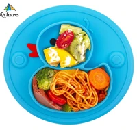 qshare baby divider cutlery suction cup silicone bowl toddler feeding plate bpa free nonslip severice plate food container