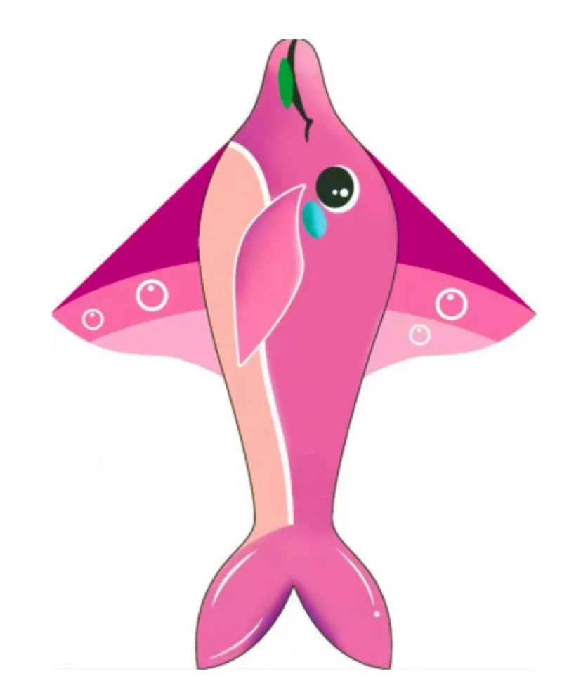 Бесплатная доставка воздушные змеи с дельфинами carretilha de pipa madeiras ripstop parplan outside