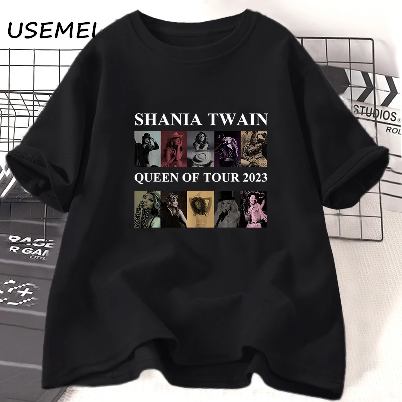 

Shania Twain Queen of Me Tour 2023 T-shirt Women Shania Twain Tshirt Unisex Streetwear Cotton Tshirts Summer Harajuku Clothing