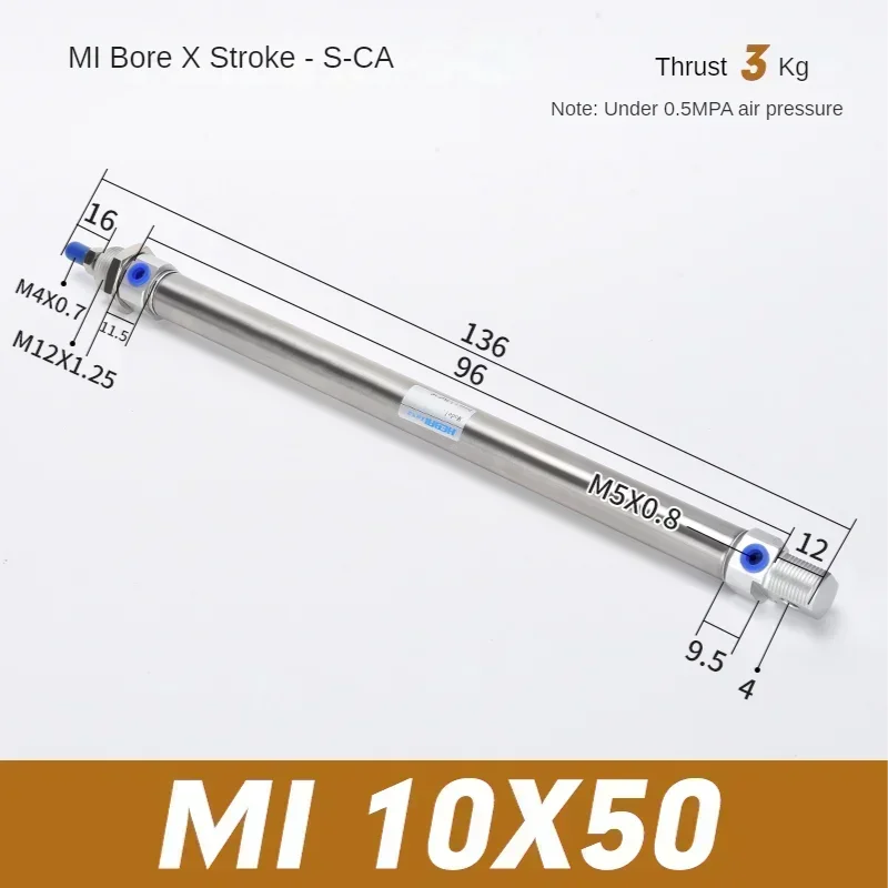 

Пневматический цилиндр HEBAI MI10 CD85N10