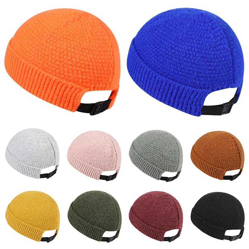 

Winter Warm Beanies Casual Short Thread Hip Hop Hat Adult Men Female Wool Knitted Skull Cap Elastic Unisex Baseball Cap