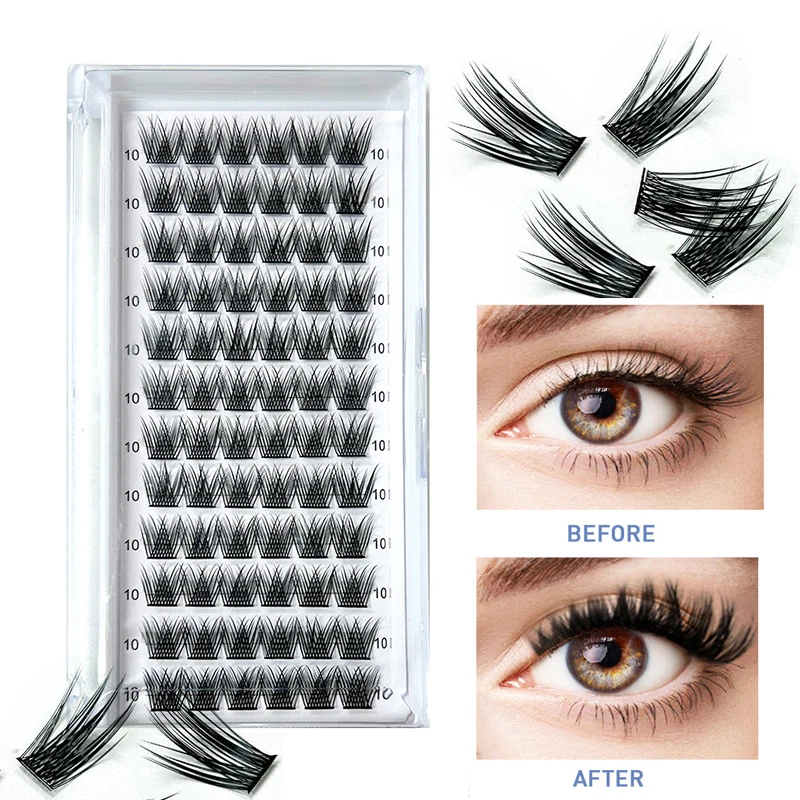 

Lash Clusters Segmented Beam D Curl DIY Eyelash Extensions 72Volume False Bundles Eyelashes Individual Lash Extensions Cluster