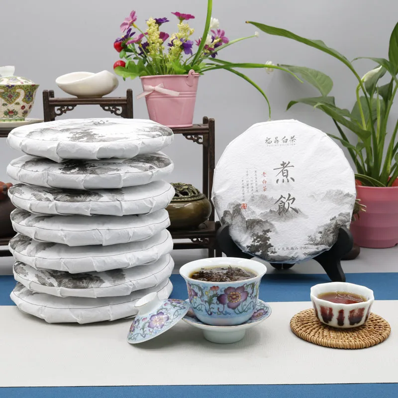 

2015 Fujian Bai Cha Old White Tea Taimushan White Tea Cake White Fragrance Peony King for Warm Care and Clear Heat 500g