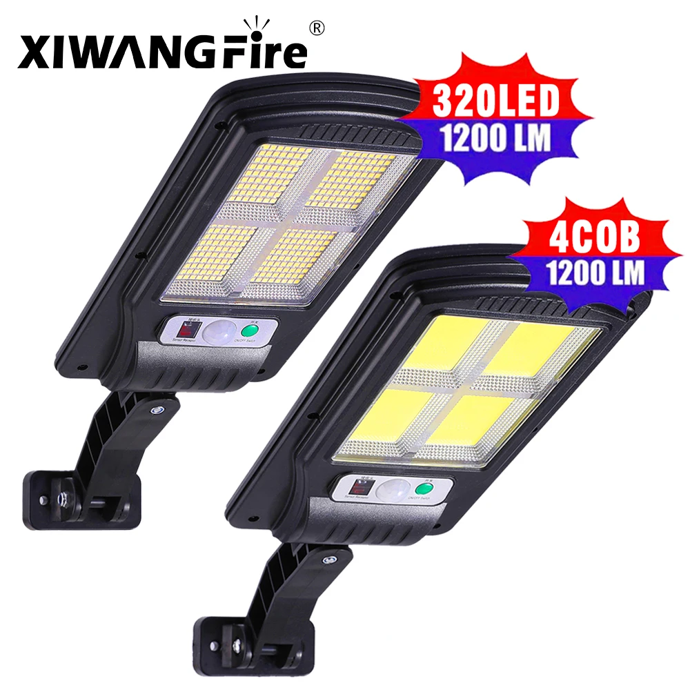 

Fast Delivery Solar Lamp Led Street Lights Built-in 2 18650 Batteries Wall Lamp IPX6 Waterproof PIR Motion Sensor Remote Lamp