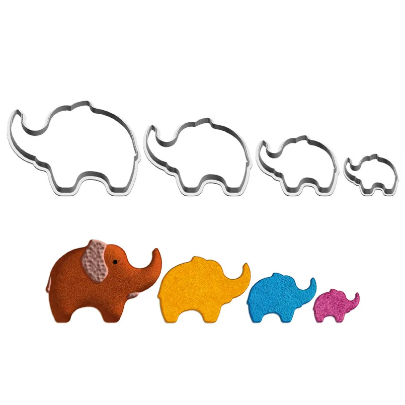 

Four Specification Cartoon Animal Piggy Bank Baby Elephant,Plastic Mold,Cake Fondant Tools,Cookie Sushi and Fruits Cutters