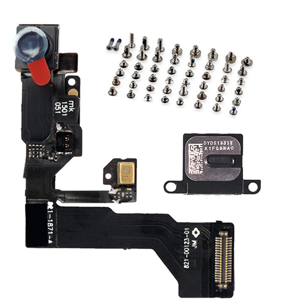 For iPhone 6 6P 6s Plus Face Front Camera With Sensor Proximity Microphone Flex Cable And Earpiece Speaker Full Screws Set